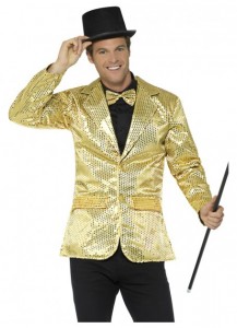 Sequin Jacket Mens Gold