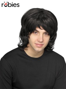 70S BLACK SHAG WIG ADULT