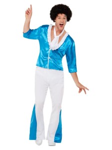 70s Super Glam Costume Blue