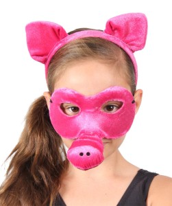 Animal Headband Mask Set Pig