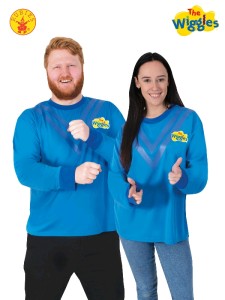 BLUE WIGGLE COSTUME TOP ADULT