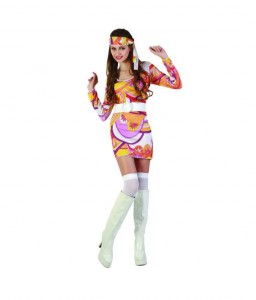 FLOWER POWER ORNAGE COSTUME