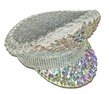 Jeweled Festival Hat White
