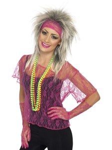 Neon Pink Lace Net Vest
