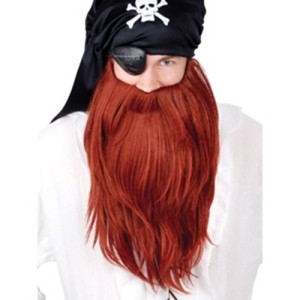 PIRATE BEARD MO JUMBO SET RED