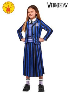 WEDNESDAY NEVERMORE BLUE DELUXE COSTUME NETFLIX CHILD