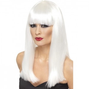 White Long Straight Glamourama Wig