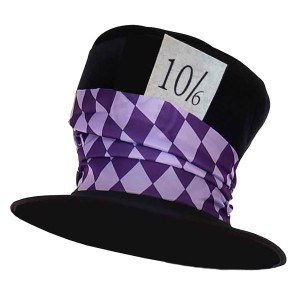 soft mad hatter hat black